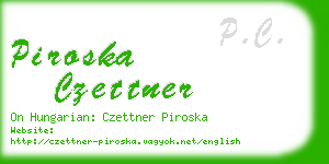 piroska czettner business card